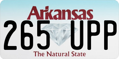 AR license plate 265UPP
