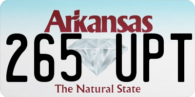 AR license plate 265UPT