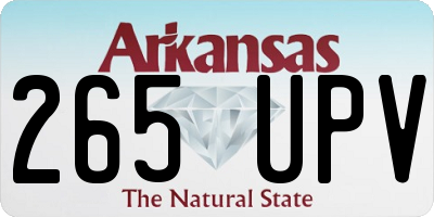 AR license plate 265UPV