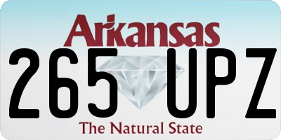 AR license plate 265UPZ