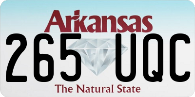 AR license plate 265UQC