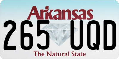 AR license plate 265UQD