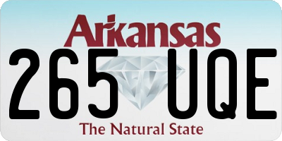 AR license plate 265UQE