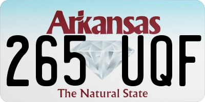 AR license plate 265UQF