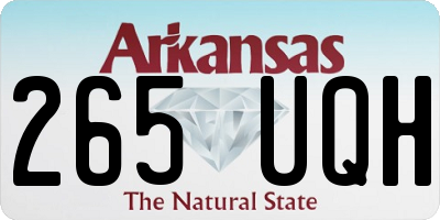AR license plate 265UQH