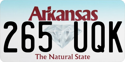 AR license plate 265UQK