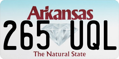 AR license plate 265UQL
