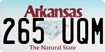 AR license plate 265UQM