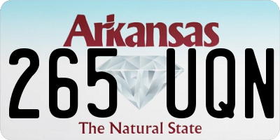 AR license plate 265UQN