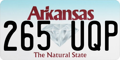 AR license plate 265UQP