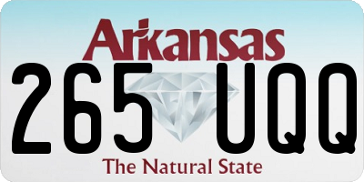 AR license plate 265UQQ