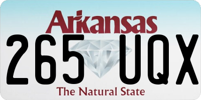 AR license plate 265UQX
