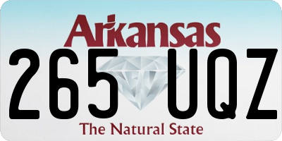 AR license plate 265UQZ