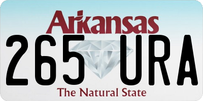 AR license plate 265URA