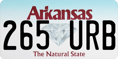 AR license plate 265URB