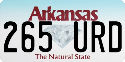 AR license plate 265URD