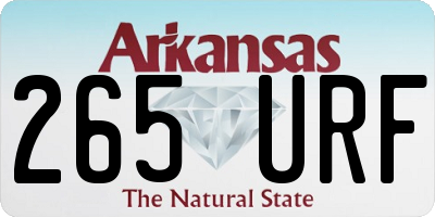 AR license plate 265URF