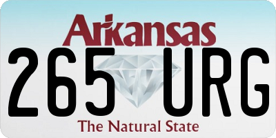 AR license plate 265URG