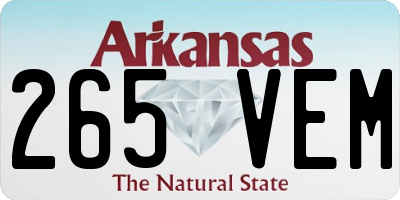 AR license plate 265VEM