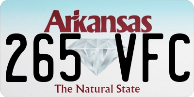 AR license plate 265VFC