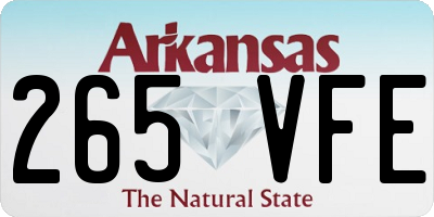 AR license plate 265VFE