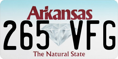 AR license plate 265VFG