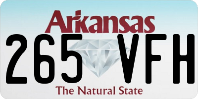 AR license plate 265VFH