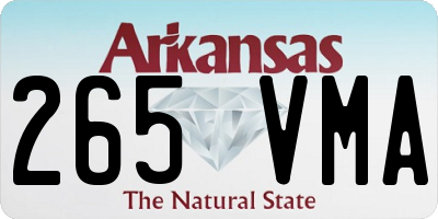 AR license plate 265VMA