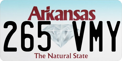 AR license plate 265VMY