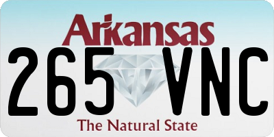 AR license plate 265VNC