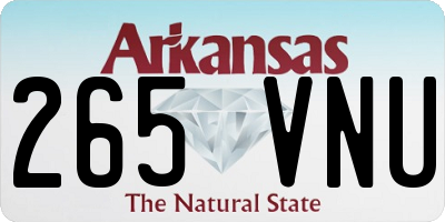 AR license plate 265VNU