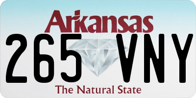 AR license plate 265VNY