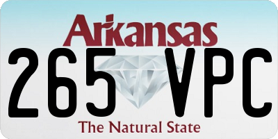 AR license plate 265VPC