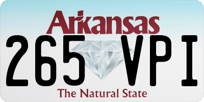 AR license plate 265VPI