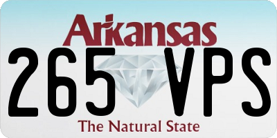 AR license plate 265VPS