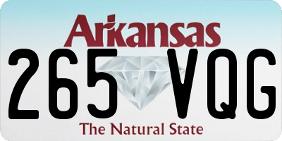 AR license plate 265VQG