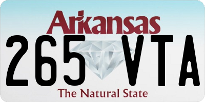 AR license plate 265VTA