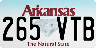 AR license plate 265VTB
