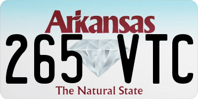 AR license plate 265VTC