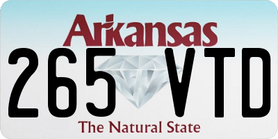 AR license plate 265VTD