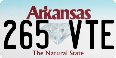 AR license plate 265VTE
