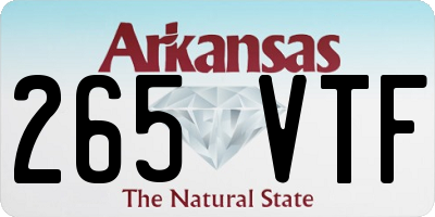 AR license plate 265VTF