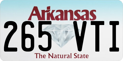 AR license plate 265VTI