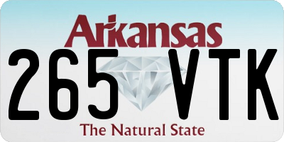 AR license plate 265VTK