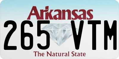 AR license plate 265VTM