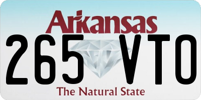 AR license plate 265VTO