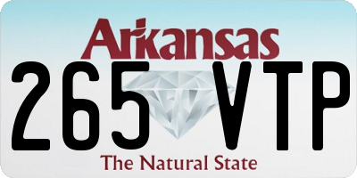AR license plate 265VTP