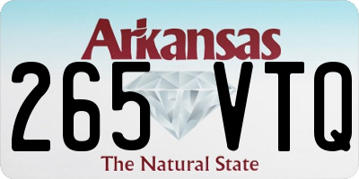 AR license plate 265VTQ