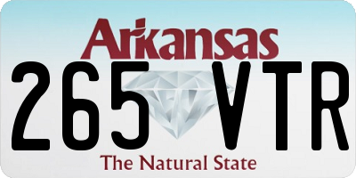 AR license plate 265VTR