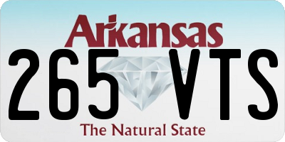 AR license plate 265VTS